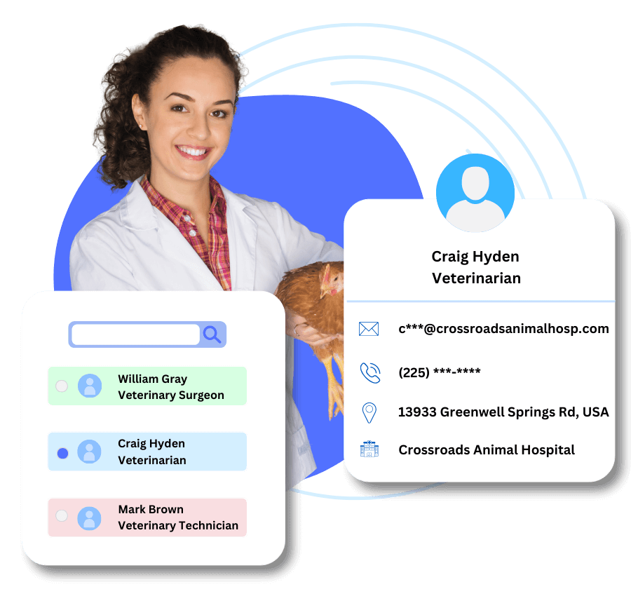 poultry veterinarians email list